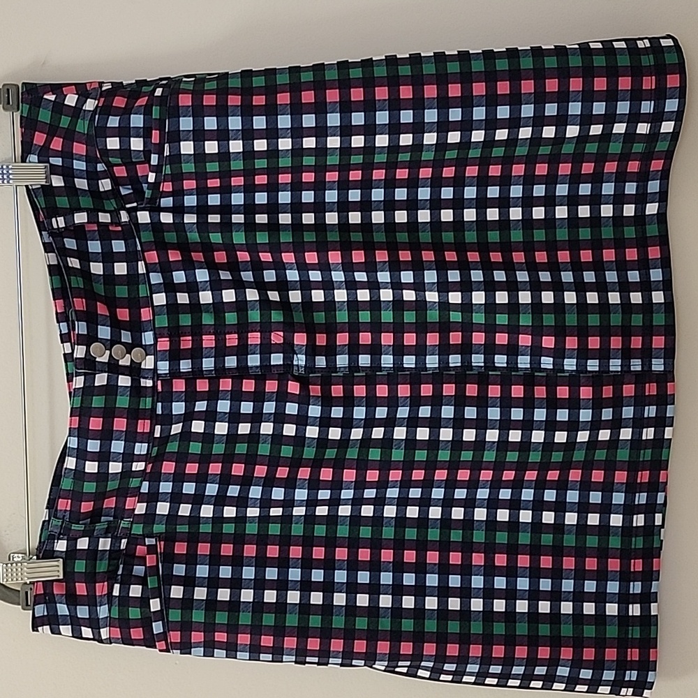 Jofit Buffalo Check SignaturePlaid Women's Skirt Blue, Pink, Green Size 14 - Picture 3 of 16